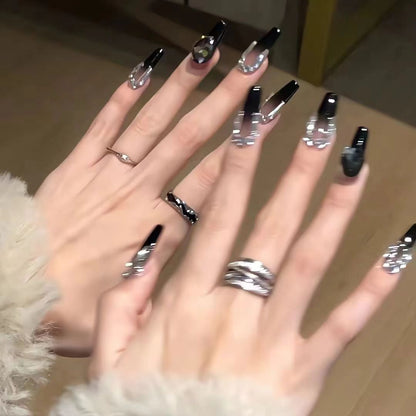 Premium Glitzernde Press-On Nagelerweiterungen Brehn