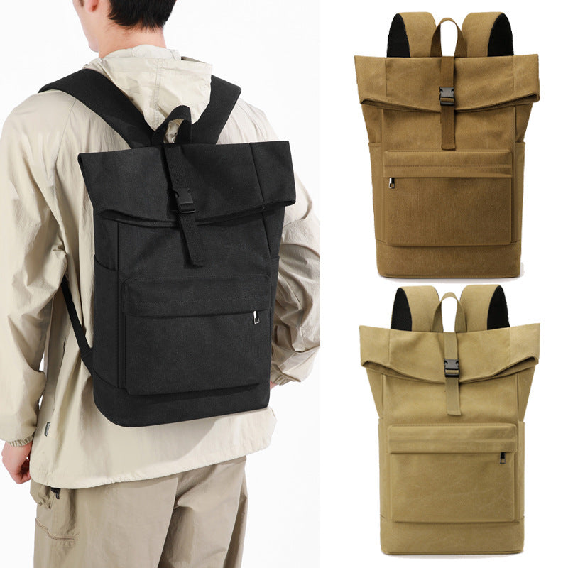 Roll-Top Canvas Rucksack