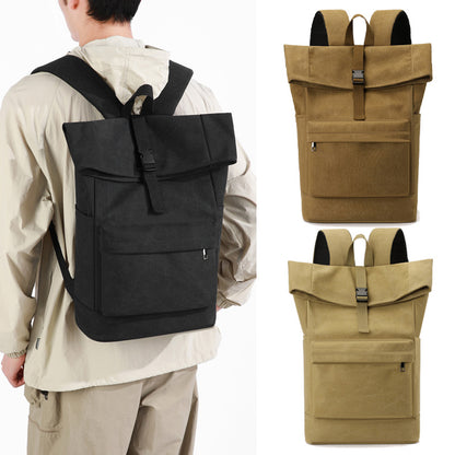 Roll-Top Canvas Rucksack