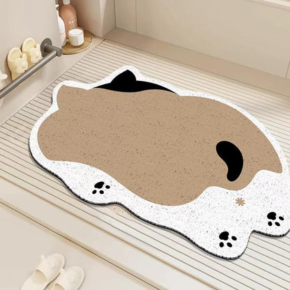 Verspielte Tierdruck-Badezimmermatte Brehn