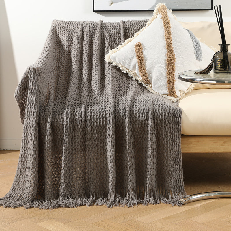 Gemütliche Strickwurfdecke Brehn