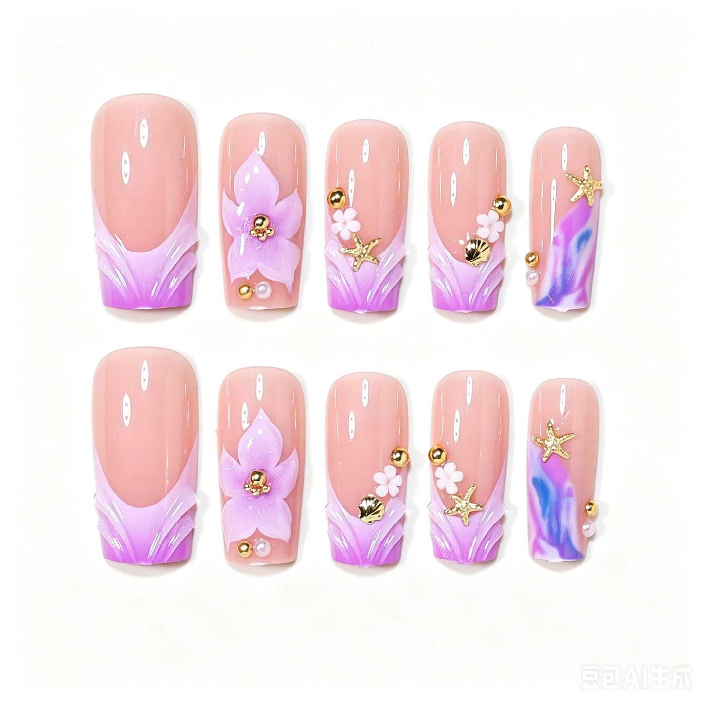 Dekorative Blumen Acryl Nagelkunst Tipps Brehn