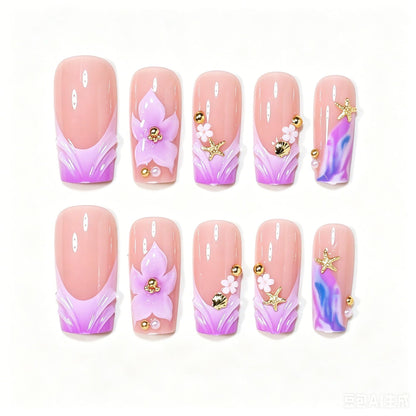 Dekorative Blumen Acryl Nagelkunst Tipps Brehn