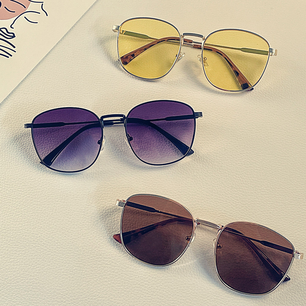 Damen modische Hexagon Sonnenbrille mit luxuriösem Metallrahmen Brehn