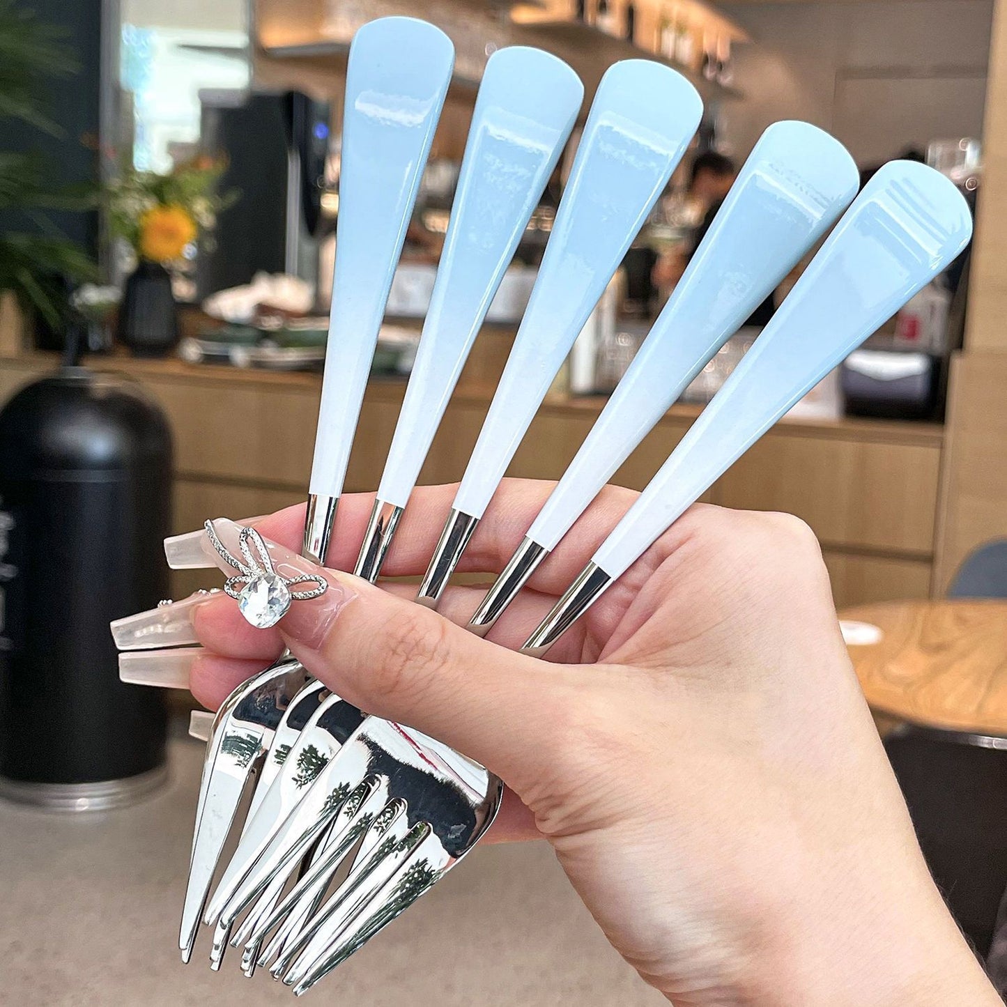 Elegantes Dessertgabelset Brehn