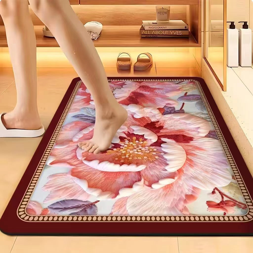 Florale Prägung Memory Foam Badmatte Brehn
