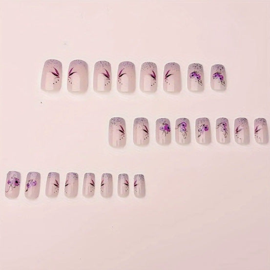 Elegante Blumendesign Acryl-Nagelkunst-Verstärkungen Brehn