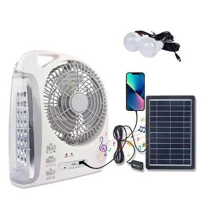 Damen tragbarer Solar-Ventilator mit integrierter LED-Beleuchtung Brehn