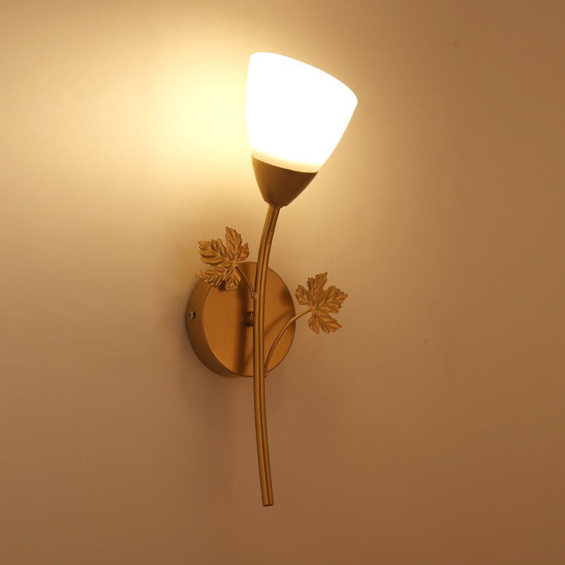 Dekorative Blatt Wandlampe