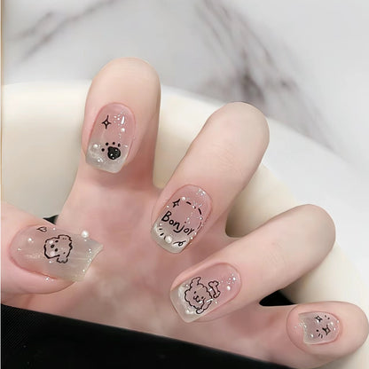 Verspielt Cartoon-Themen Press-On Nagelset Brehn