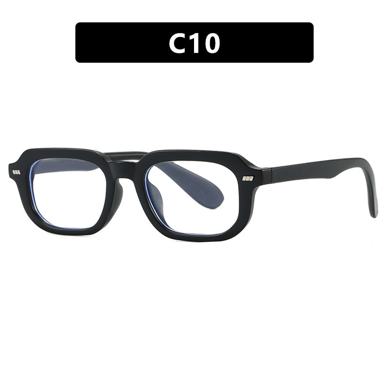 Damen quadratische Sonnenbrille mit hochglänzendem transparentem Rahmen und polarisierenden Gläsern Brehn