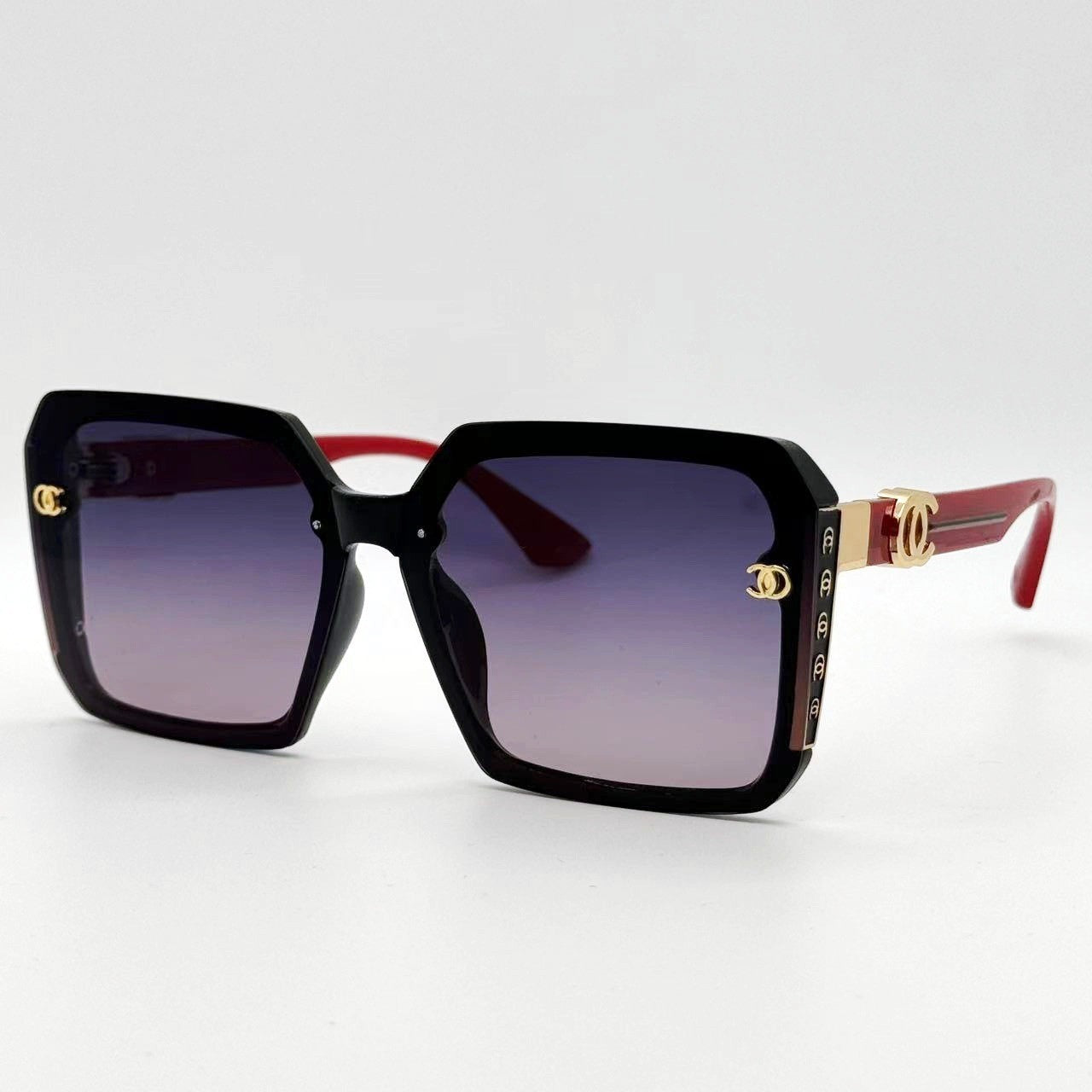 Damen Modische Sonnenbrille mit markantem eckigen Rahmen und luxuriösen Akzenten Brehn
