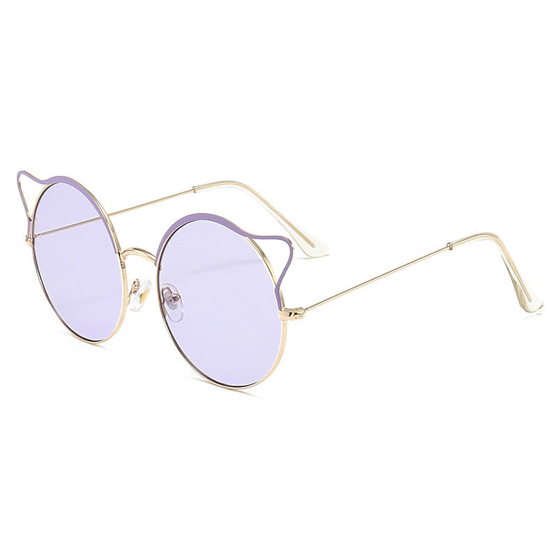 Modische Cat-Eye Sonnenbrille mit Verspiegelten Gläsern Brehn