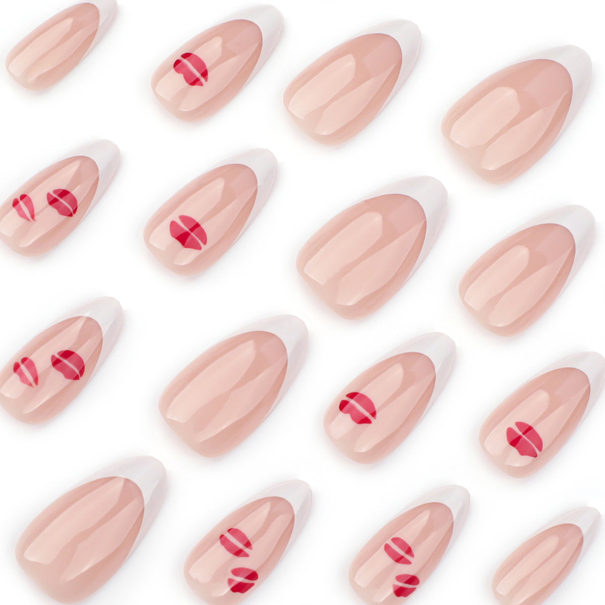 Kunstvolle Nagelverlängerungen mit glamourösem Lippen-Design Brehn