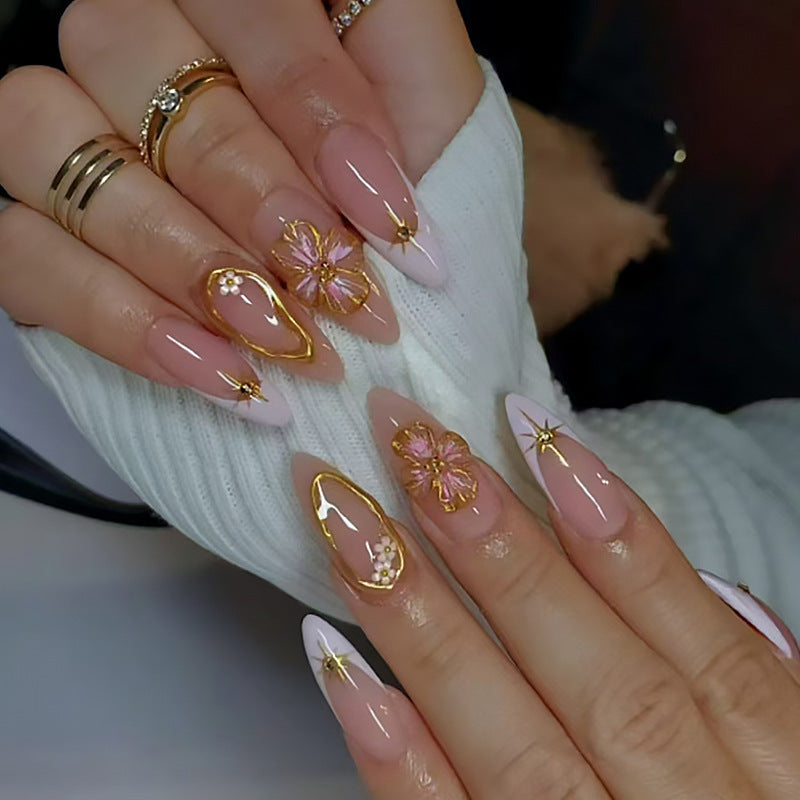 Künstlerische Lange Stiletto Nagelverlängerungen Brehn