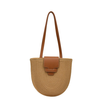 Elegante Handgefertigte Schultertasche mit Hochwertiger Lederklappe Brehn