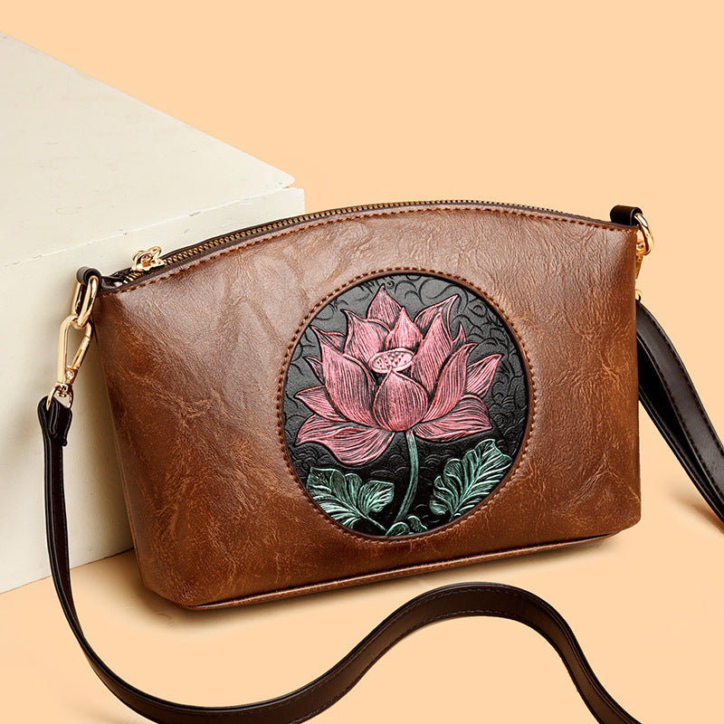 Prägte Blumen Clutch Tasche