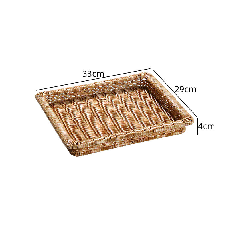 Unisex Rechteckiger Aufbewahrungskorb aus geflochtenem Rattan Brehn
