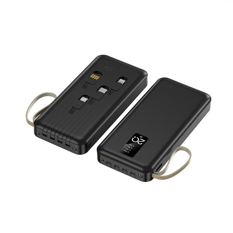 Tragbare Powerbank mit Integrierten Ladekabeln und Intelligentem Energiemanagement Brehn