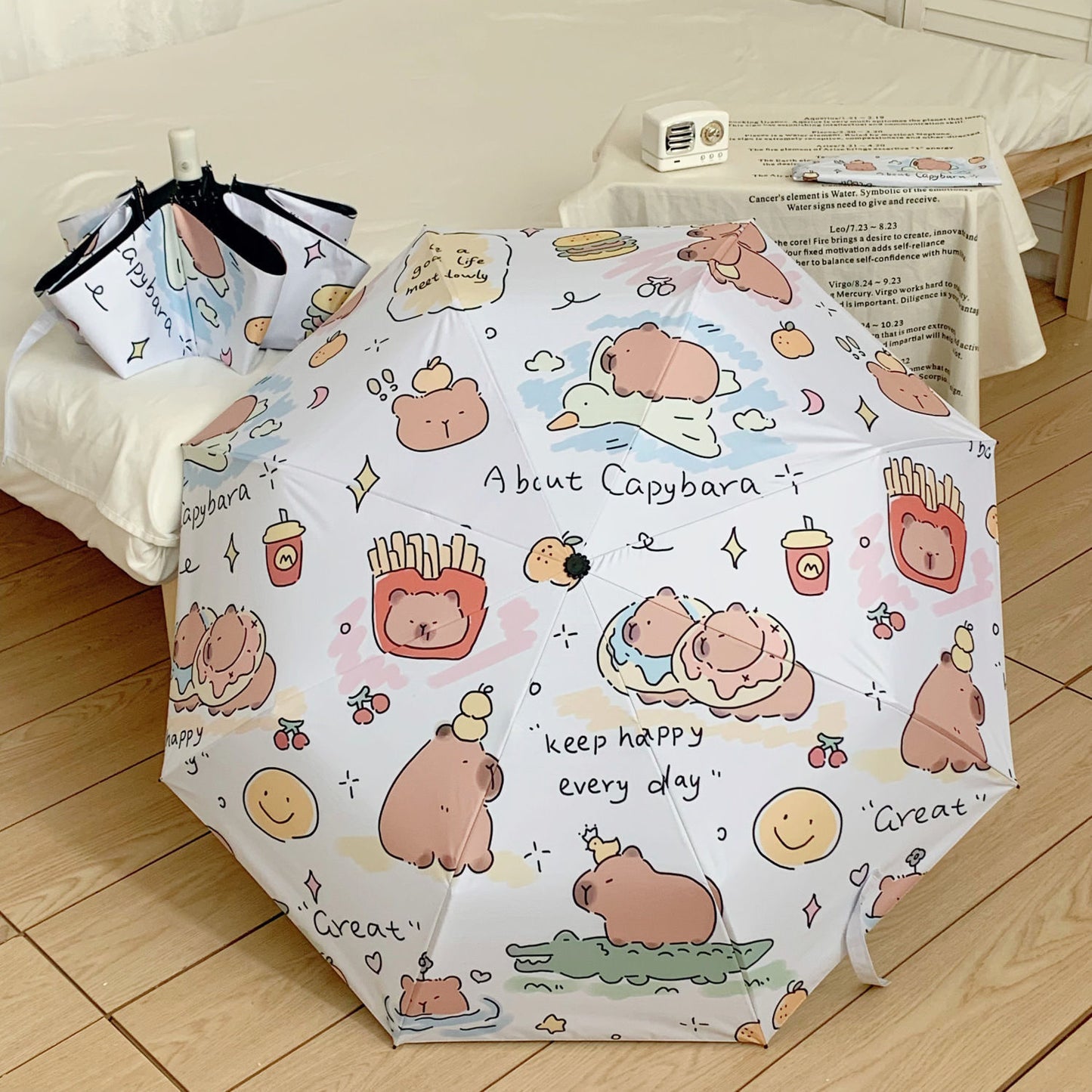 Damen Faltbarer Regenschirm mit Tiermotiven Brehn