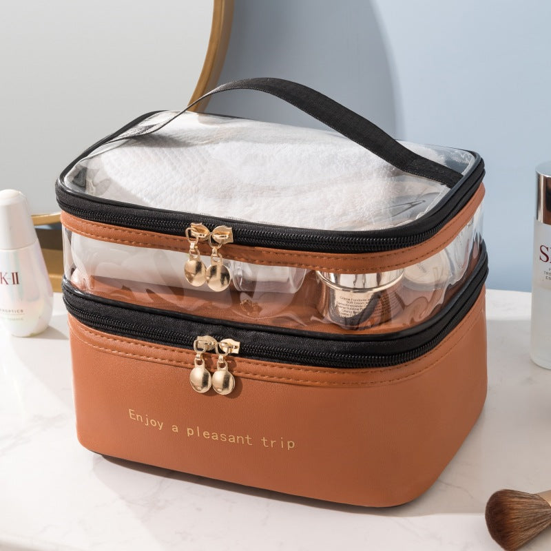 Transparente Dual-Layer Kosmetik Organizer Brehn