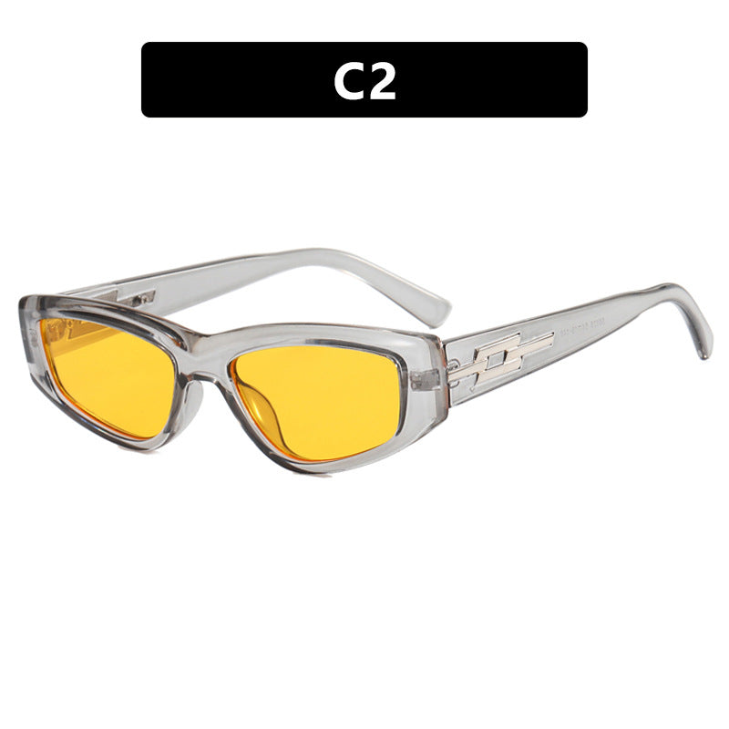 Damen modische Cat-Eye Sonnenbrille mit transparentem Rahmen und kühlen Gläsern Brehn
