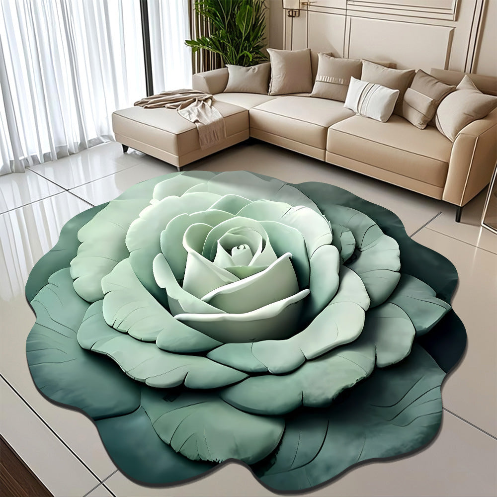 Floral-Themen Plüsch Bereichsteppich
