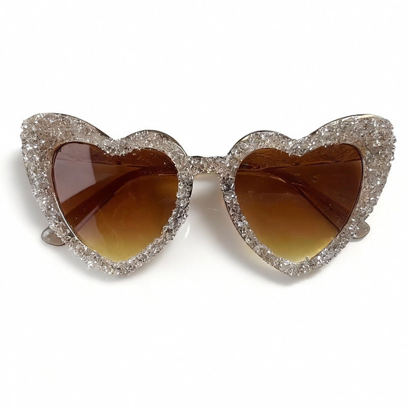 Funkelnde herzförmige Sonnenbrille Brehn