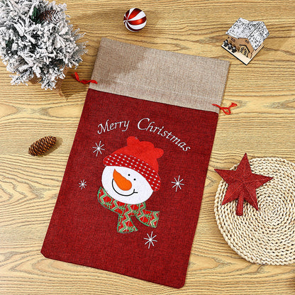 Festlicher Weihnachtsgeschenkesack mit Schneemann-Motiv Brehn
