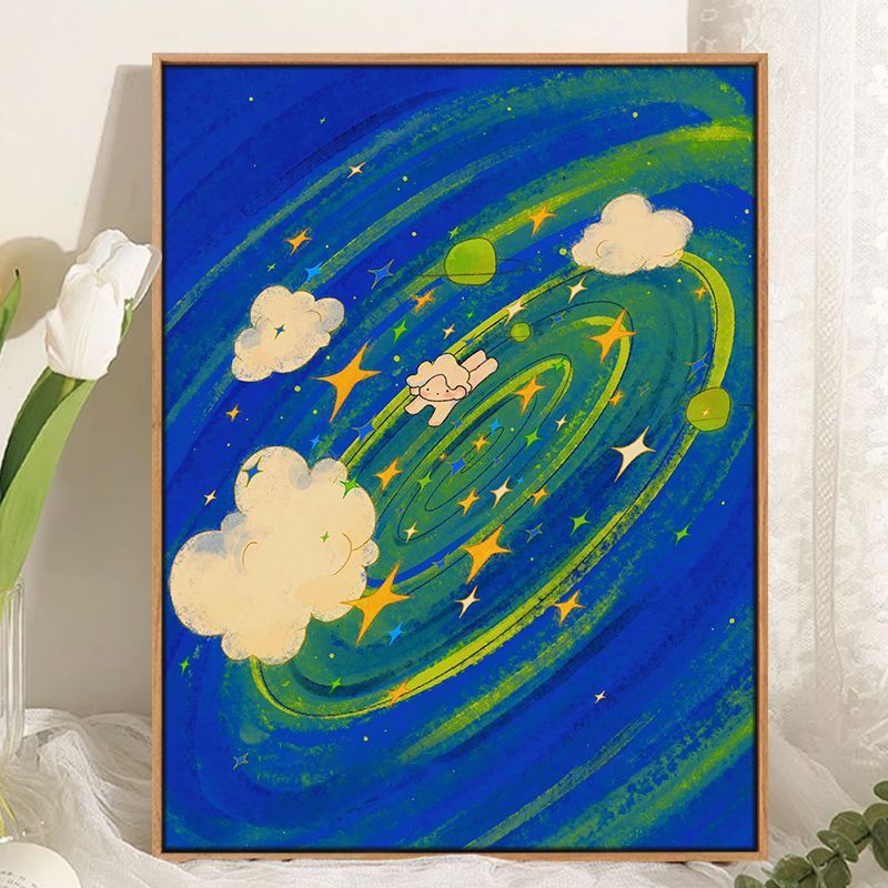 Phantasievolles kosmisches Landschafts-Canvas-Kunstwerk Brehn