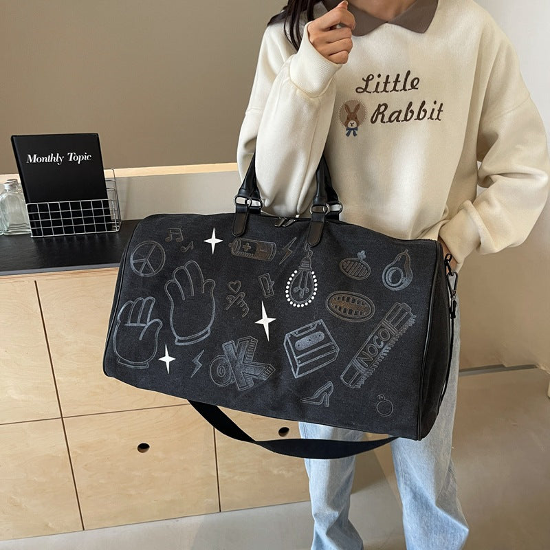 Reisetasche mit Einzigartigem Grauen Kunstlederdesign Brehn