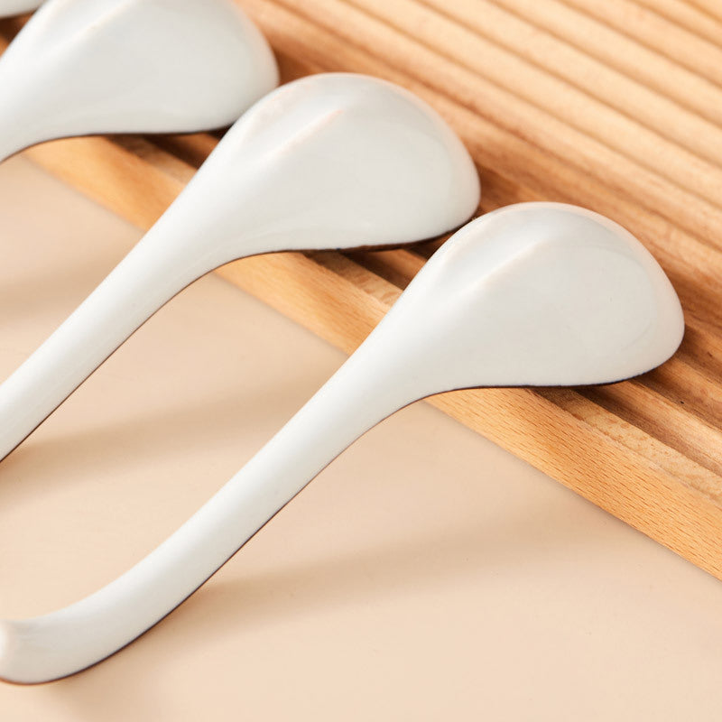 Künstlerisches Keramik Suppenlöffel Set