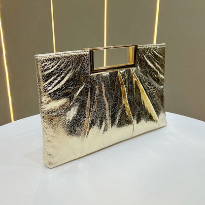 Stylische Plissierte Clutch-Tasche