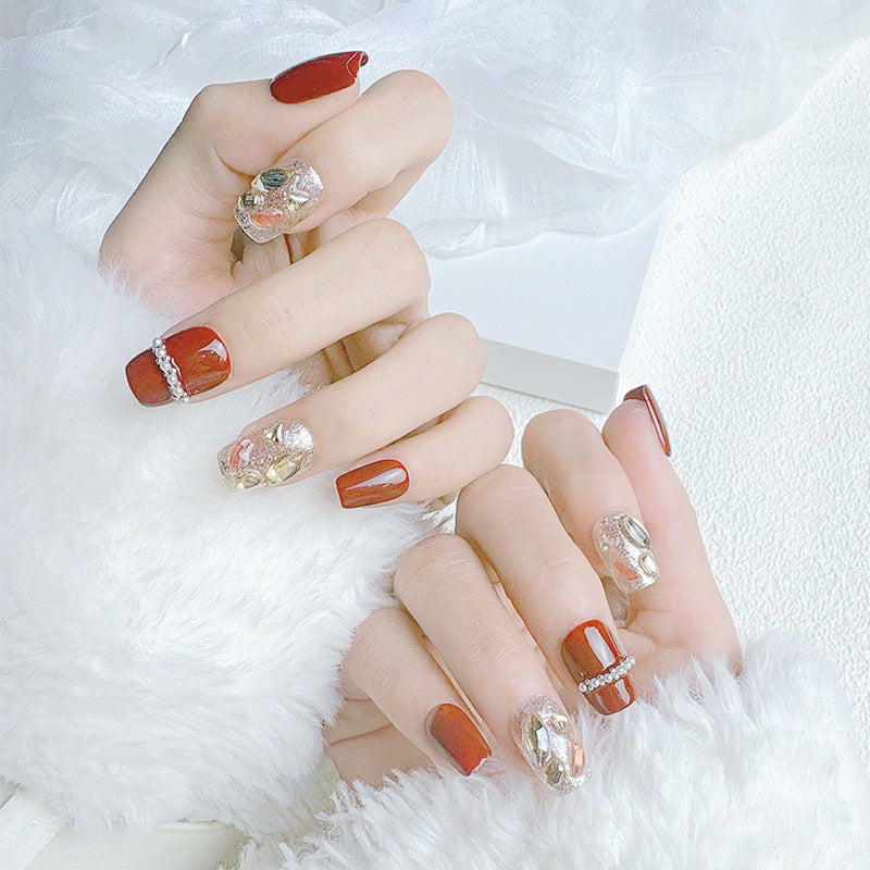 Handgemachtes Press-On Nagelset Brehn