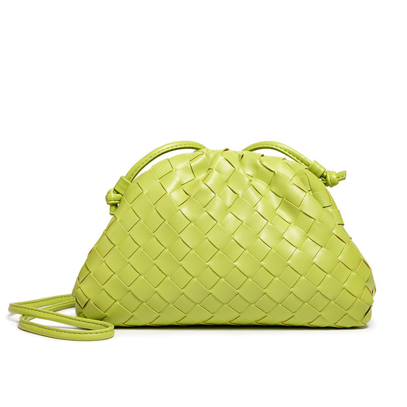 Elegante Gewebte Leder Eimer Tasche Brehn