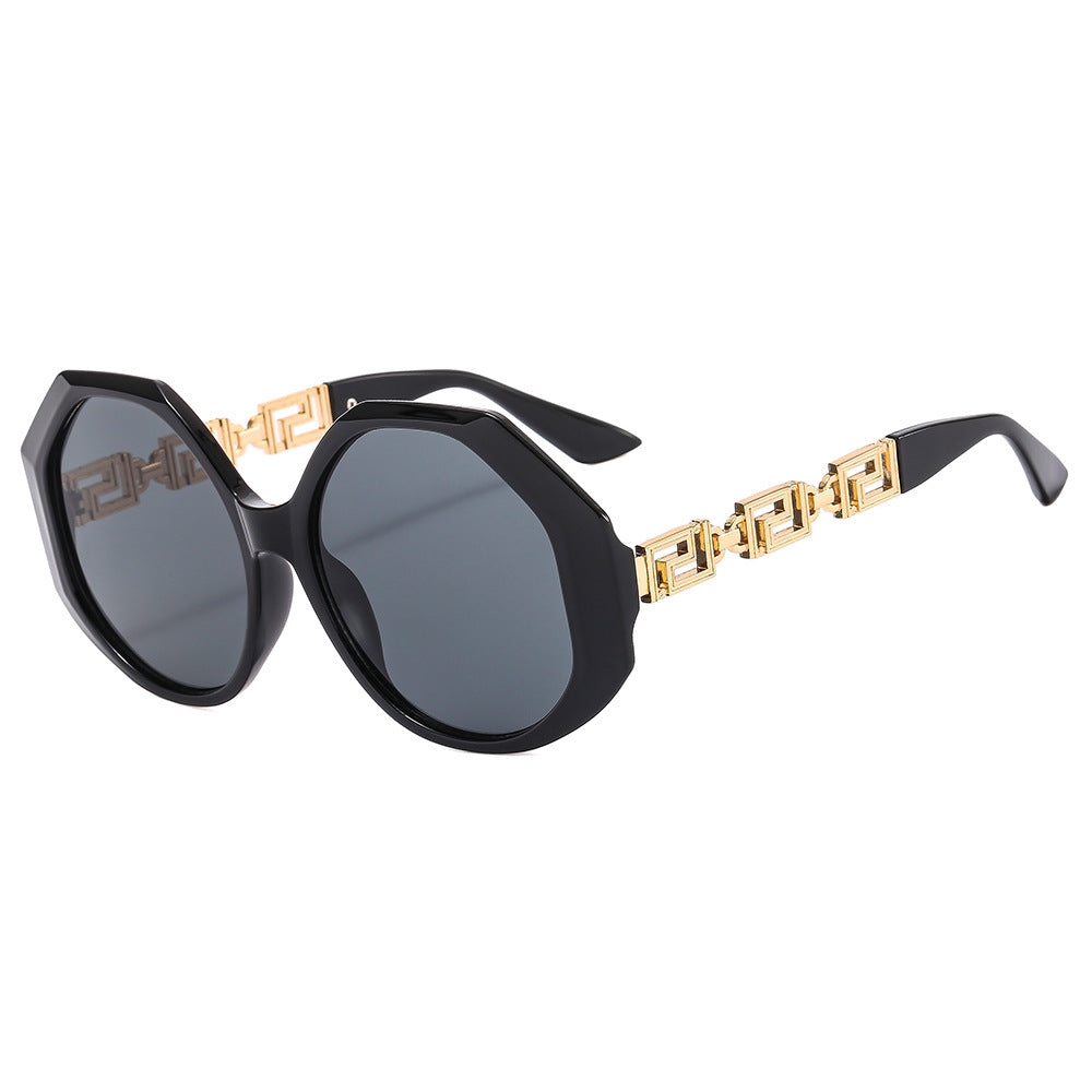 Damen oversized Sonnenbrille mit auffälligem octagonalen Design Brehn