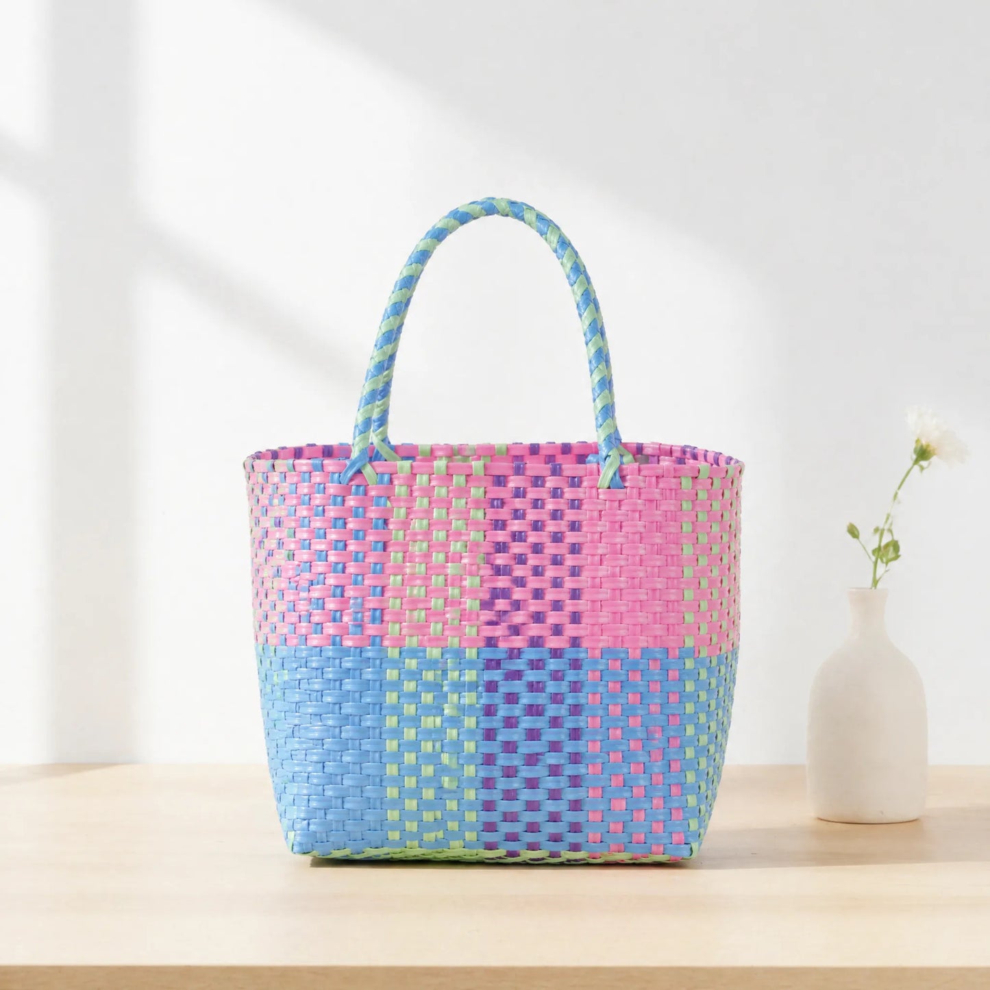 Bunte Einkaufstasche Aus Recyceltem Material Brehn