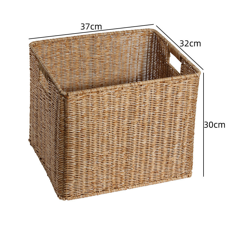 Unisex Rechteckiger Aufbewahrungskorb aus geflochtenem Rattan Brehn