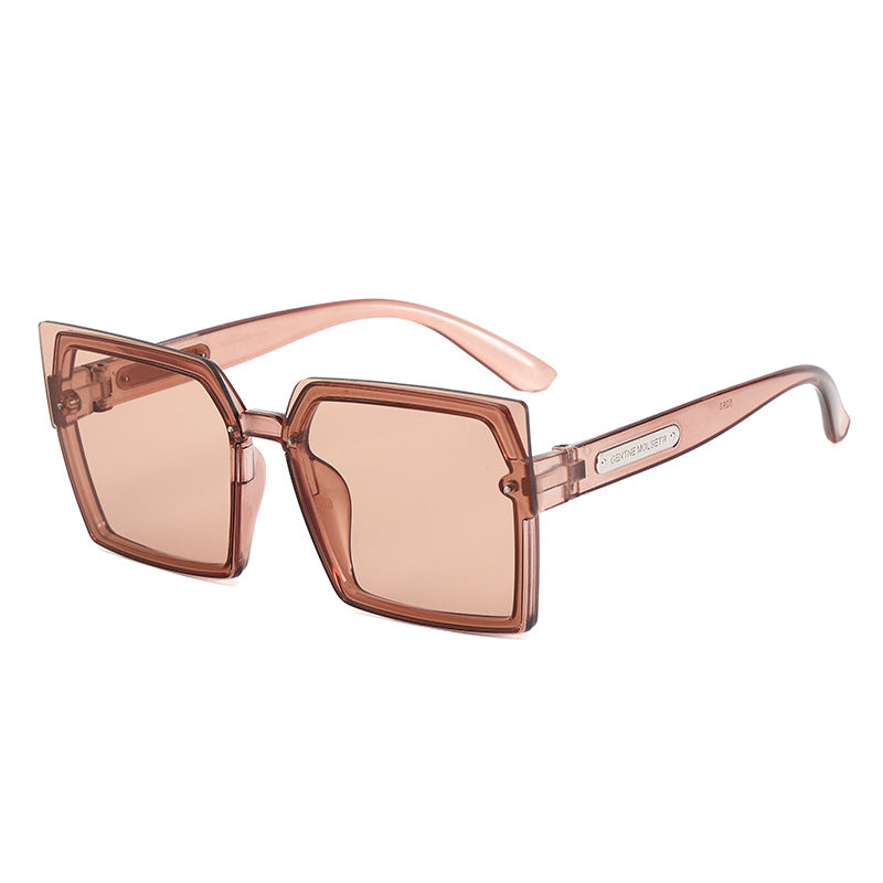 Damen Modische quadratische Sonnenbrille mit stylischem zweifarbigen Rahmen Brehn