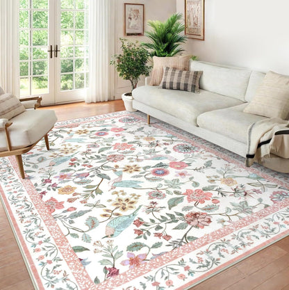 Verschnörkelter Vogel Design Teppich