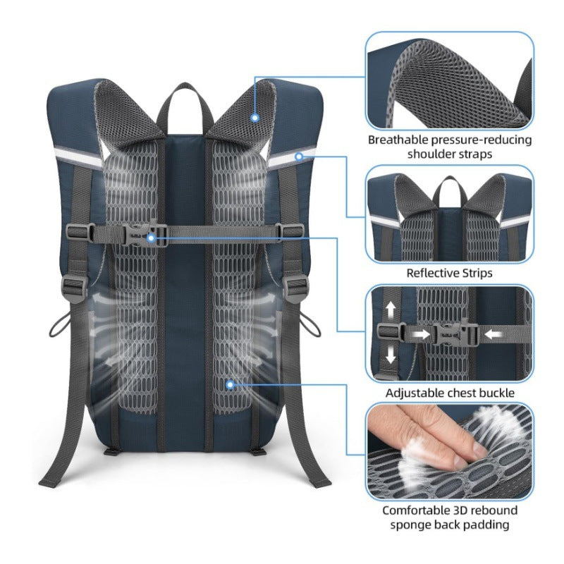 Multifunktionaler Rucksack mit Ergonomischem Design und Mehreren Fächern Brehn