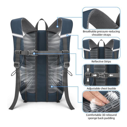Multifunktionaler Rucksack mit Ergonomischem Design und Mehreren Fächern Brehn