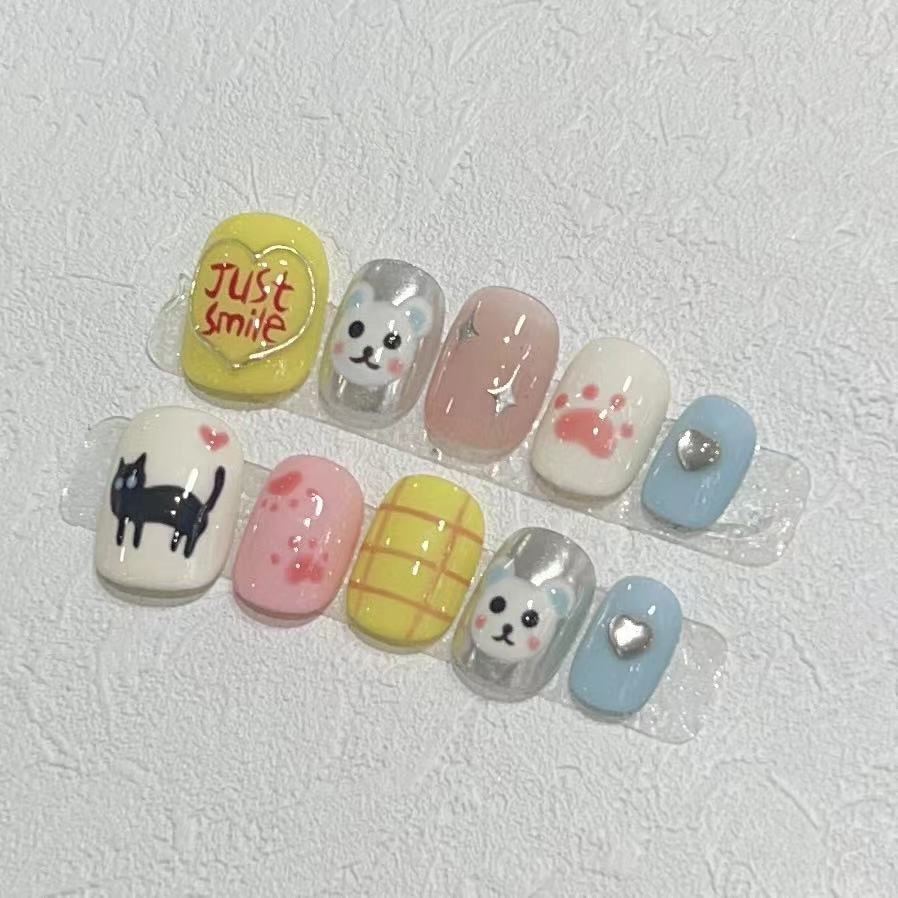 Niedliches Tierdesign Nagelkunst Set Brehn