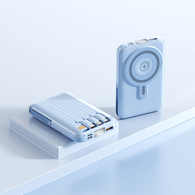Tragbare Magnet Powerbank mit Schnellladefunktion und LED-Anzeige Brehn