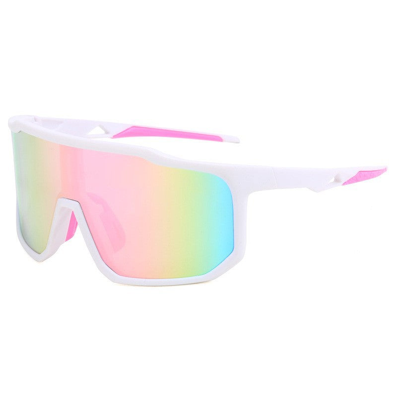Damen Sportliche Rennsonnenbrille mit breitem Sichtfeld und modernen verspiegelten Gläsern Brehn