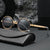 Damen modische runde Sonnenbrille mit elegantem Metallrahmen Brehn