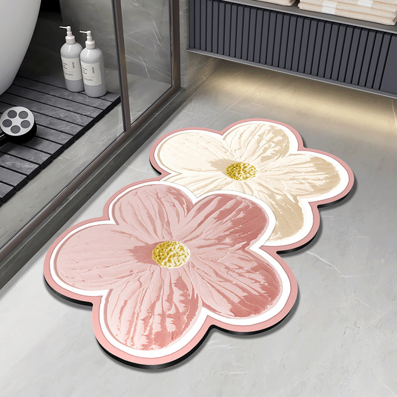Floral Design Plush Badmatte Brehn