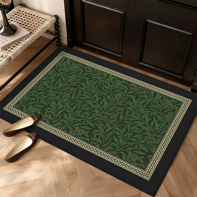 Eleganter Blättermuster-Teppich