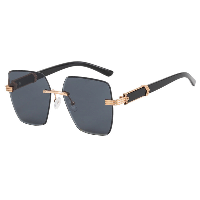 Damen modische quadratische Sonnenbrille mit glamourösen Akzenten und UV-Schutz Brehn