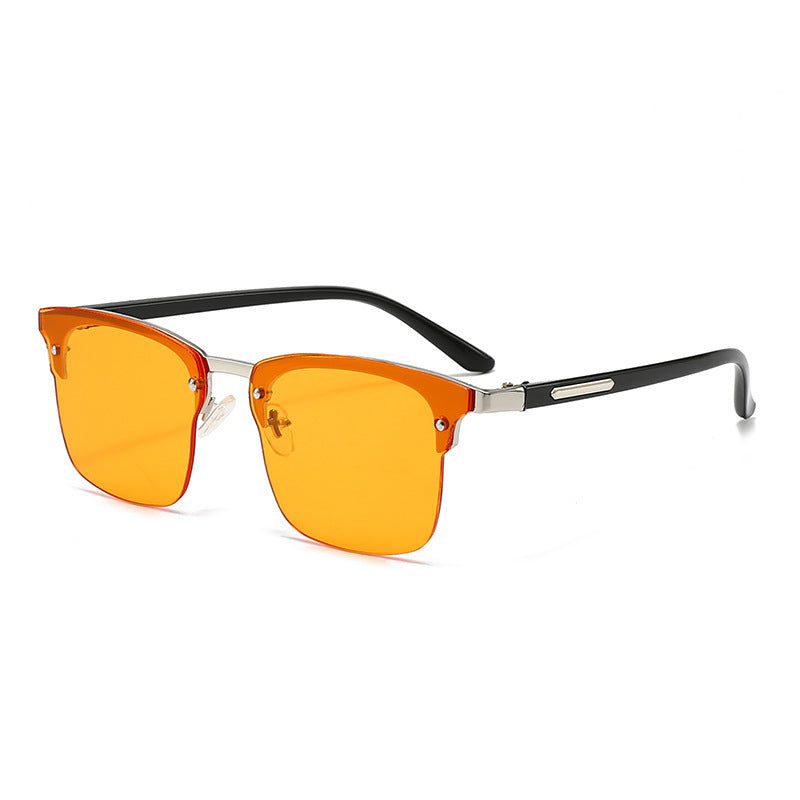 Damen elegante quadratische Sonnenbrille mit metallischen Akzenten Brehn